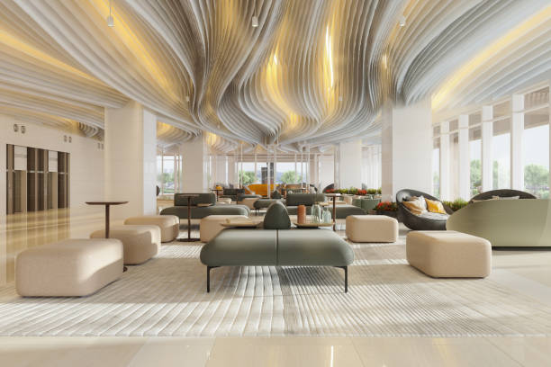 Luxury hotel lobby
